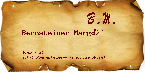 Bernsteiner Margó névjegykártya